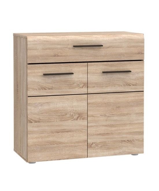 Μπουφές Solo 80x34x74cm Sonoma με Wenge και MDF Καμπυλωτό τελείωμα στις πόρτες