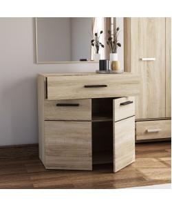 Μπουφές Solo 80x41x82cm Sonoma με Wenge και MDF Καμπυλωτό τελείωμα στις πόρτες