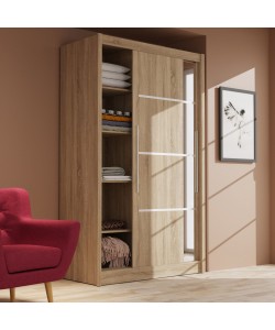 Ντουλάπα Δίφυλλη Ilona Sonoma 130x61x215εκ MDF