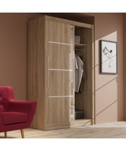 Ντουλάπα Δίφυλλη Ilona Sonoma 130x61x215εκ MDF Ντουλάπα Δίφυλλη Ilona Sonoma 130x61x215εκ MDF