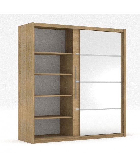 Ντουλάπα Δίφυλλη Ilona Sonoma 180x61x215εκ MDF Ντουλάπα Δίφυλλη Ilona Sonoma 180x61x215εκ MDF