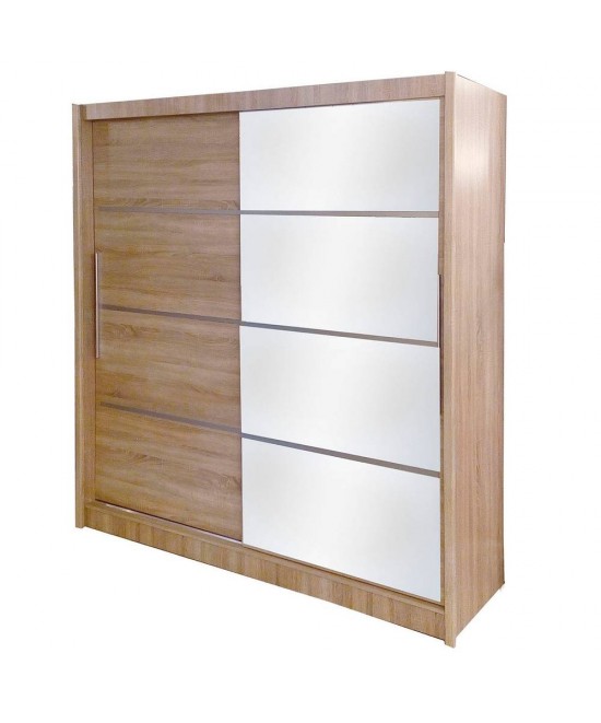 Ντουλάπα Δίφυλλη Ilona Sonoma 180x61x215εκ MDF Ντουλάπα Δίφυλλη Ilona Sonoma 180x61x215εκ MDF