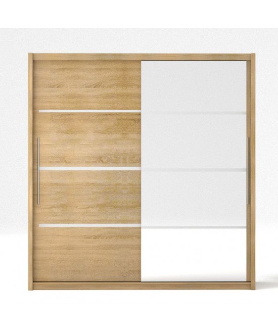 Ντουλάπα Δίφυλλη Ilona Sonoma 180x61x215εκ MDF Ντουλάπα Δίφυλλη Ilona Sonoma 180x61x215εκ MDF