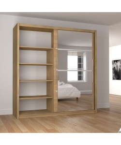 Ντουλάπα Δίφυλλη Ilona Sonoma 205x61x215εκ