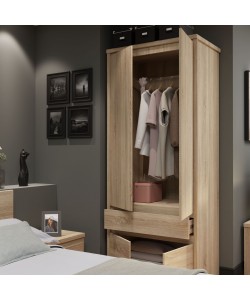 Ντουλάπα Δίφυλλη Norton Sonoma  88x55x210εκ