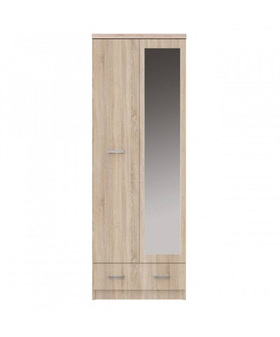 Ντουλάπα Δίφυλλη Top Mix 60x33x183cm Σονόμα με Καθρέπτη Ντουλάπα Δίφυλλη Top Mix 60x33x183cm Σονόμα με Καθρέπτη