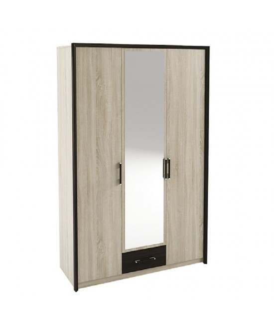 Ντουλάπα Τρίφυλλη Scarlet3D Sonoma-Wenge 136x58x212εκ