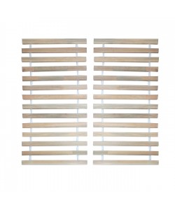 Πάτωμα Κρεβατιού Διπλό Mασίφ Ξύλο με Ιμάντα 160x200