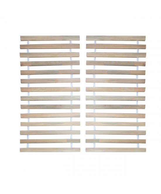 Πάτωμα Κρεβατιού Διπλό Mασίφ Ξύλο με Ιμάντα 160x200