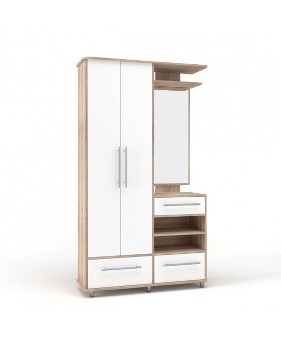 Σετ εισόδου-χωλ Niag 580 113x37.5x198εκ Λευκό-Σονόμα