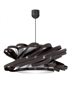 Φωτιστικό Κρεμαστό Majorka Μονόφωτο Καφέ Σκούρο (PP+PVC) Ε27 58x58x80cm