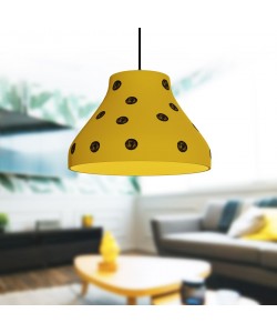 Φωτιστικό Κρεμαστό Γυάλινο Μονόφωτο Melon Χρώμα Κίτρινο Ε27 Φ24x70cm