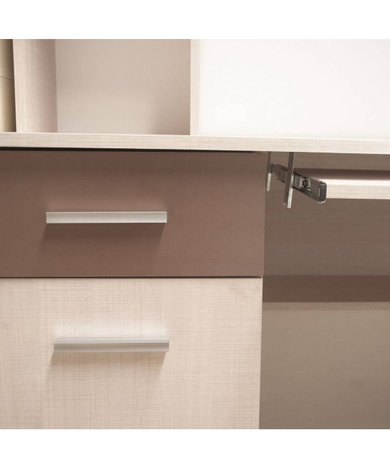 Γραφείο Cross Λευκό Latte-Mόκκα 120x59,2x202εκ Γραφείο Cross Λευκό Latte-Mόκκα 120x59,2x202εκ