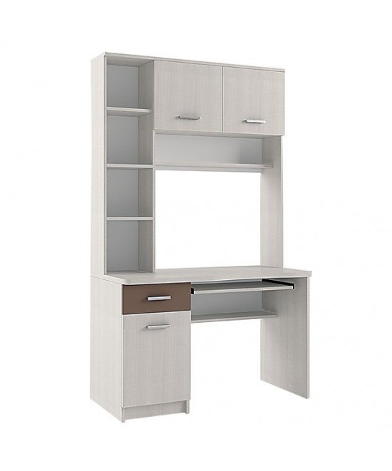 Γραφείο Cross Λευκό Latte-Mόκκα 120x59,2x202εκ Γραφείο Cross Λευκό Latte-Mόκκα 120x59,2x202εκ