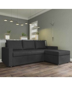 Consept Γωνιακός Καναπές Κρεβάτι με Αναστρέψιμη Γωνία & Αποθηκευτικό Χώρο Γκρι 218x153x80cm