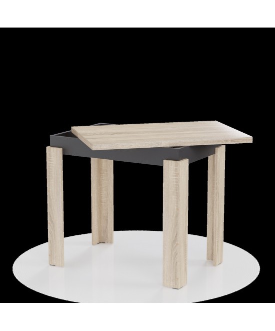 Τραπέζι Κουζίνας Family Σονόμα-Ανθρακί 90x60x77cm