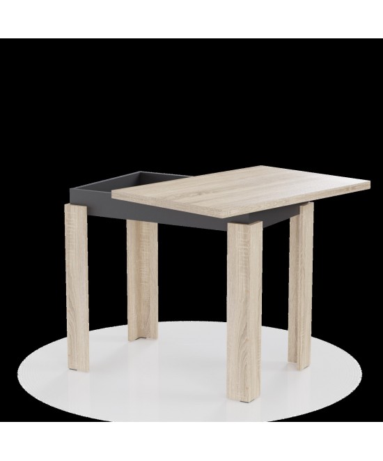 Τραπέζι Κουζίνας Family Σονόμα-Ανθρακί 90x60x77cm