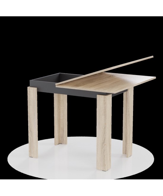 Τραπέζι Κουζίνας Family Σονόμα-Ανθρακί 90x60x77cm