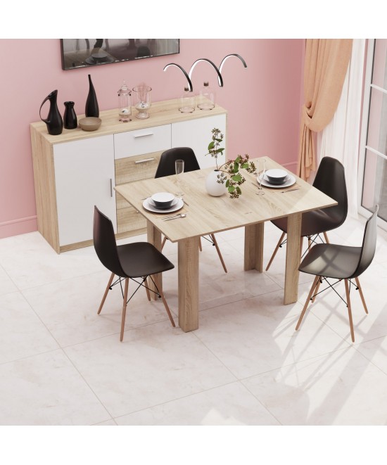 Τραπέζι Κουζίνας Family Σονόμα-Ανθρακί 90x60x77cm