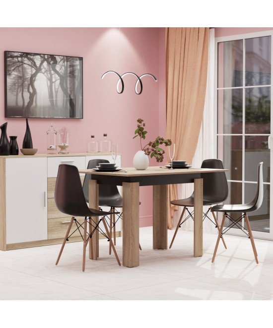 Τραπέζι Κουζίνας Family Σονόμα-Ανθρακί 90x60x77cm