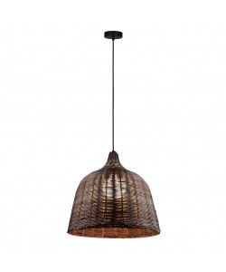 Κρεμαστό Μονόφωτο Φωτιστικό Ψάθα Ε27 Φ45x100cm
