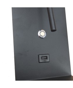 Φωτιστικό Τοίχου Led 3W 3000K Μαύρο 12x16.5x22.5cm