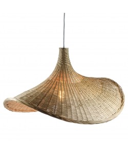 Κρεμαστό Μονόφωτο Φωτιστικό Ψάθα Ε27 57x34x140cm