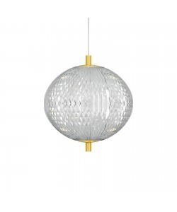 Φωτιστικό Κρεμαστό Led 15W 4000K Χρυσό 15x15x120cm