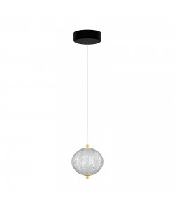 Φωτιστικό Κρεμαστό Led 15W 4000K Χρυσό 15x15x120cm