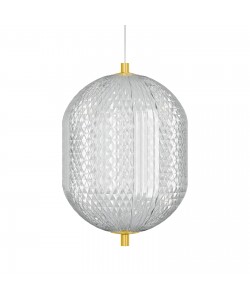 Φωτιστικό Κρεμαστό Led 18W 4000K Χρυσό 15x20x120cm