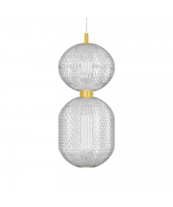 Φωτιστικό Κρεμαστό Led 30W 4000K Χρυσό 15x39x120cm