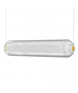 Φωτιστικό Κρεμαστό Ράγα Led 80W 4000K Χρυσό 80x15x120cm