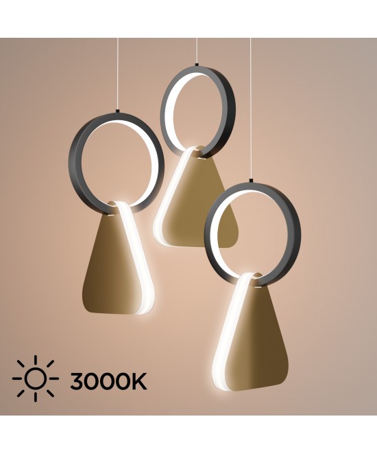 Φωτιστικό Κρεμαστό Symmetric 1F Led 45W Χρυσό-Μαύρο Φ25x120cm Φωτιστικό Κρεμαστό Symmetric 1F Led 45W Χρυσό-Μαύρο Φ25x120cm