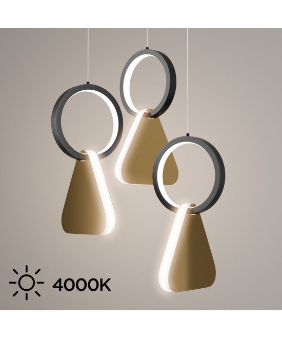 Φωτιστικό Κρεμαστό Symmetric 1F Led 45W Χρυσό-Μαύρο Φ25x120cm Φωτιστικό Κρεμαστό Symmetric 1F Led 45W Χρυσό-Μαύρο Φ25x120cm