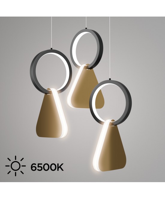 Φωτιστικό Κρεμαστό Symmetric 1F Led 45W Χρυσό-Μαύρο Φ25x120cm Φωτιστικό Κρεμαστό Symmetric 1F Led 45W Χρυσό-Μαύρο Φ25x120cm