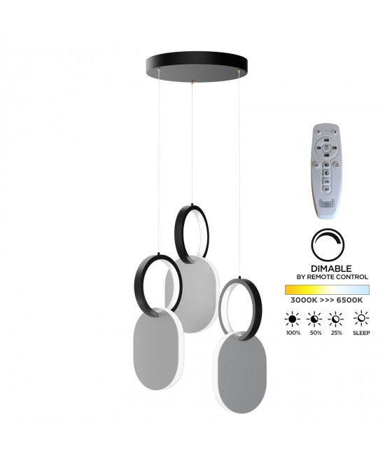 Φωτιστικό Κρεμαστό Symmetric 1G Led 45W Νίκελ Ματ Φ25x120cm Φωτιστικό Κρεμαστό Symmetric 1G Led 45W Νίκελ Ματ Φ25x120cm