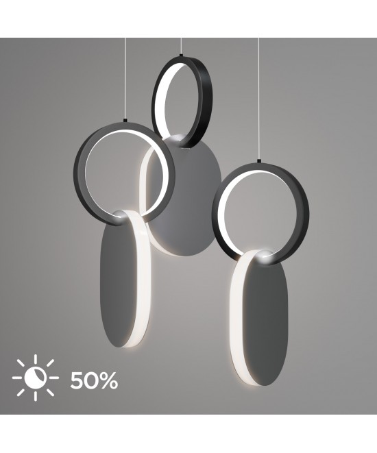 Φωτιστικό Κρεμαστό Symmetric 1G Led 45W Νίκελ Ματ Φ25x120cm Φωτιστικό Κρεμαστό Symmetric 1G Led 45W Νίκελ Ματ Φ25x120cm