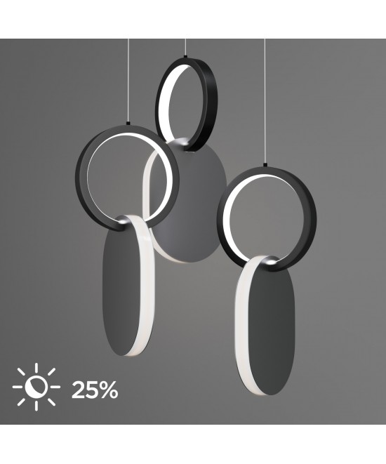 Φωτιστικό Κρεμαστό Symmetric 1G Led 45W Νίκελ Ματ Φ25x120cm Φωτιστικό Κρεμαστό Symmetric 1G Led 45W Νίκελ Ματ Φ25x120cm