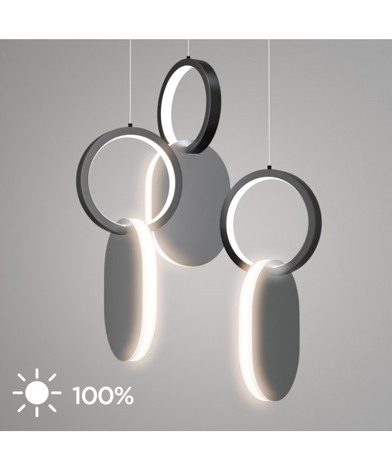 Φωτιστικό Κρεμαστό Symmetric 1G Led 45W Νίκελ Ματ Φ25x120cm Φωτιστικό Κρεμαστό Symmetric 1G Led 45W Νίκελ Ματ Φ25x120cm