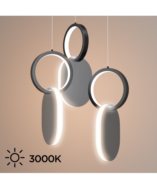 Φωτιστικό Κρεμαστό Symmetric 1G Led 45W Νίκελ Ματ Φ25x120cm Φωτιστικό Κρεμαστό Symmetric 1G Led 45W Νίκελ Ματ Φ25x120cm