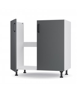 Modest Κάτω Ντουλάπι Νεροχύτη Ανθρακί 80x48x82cm