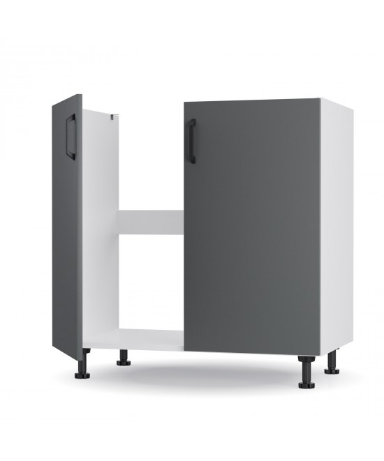 Modest Κάτω Ντουλάπι Νεροχύτη Ανθρακί 80x48x82cm