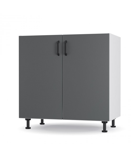 Modest Κάτω Ντουλάπι Νεροχύτη Ανθρακί 80x48x82cm