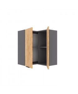 Craft Πάνω Ντουλάπι Γωνιακό Χρυσό Δρυς 60-60x30x72cm