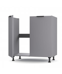 Craft Ντουλάπι Νεροχύτη Γραφίτη 80x48x82cm Craft Ντουλάπι Νεροχύτη Γραφίτη 80x48x82cm