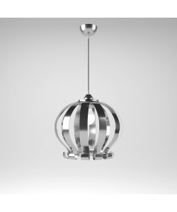 Φωτιστικό Κρεμαστό Genoa Μονόφωτο Μεταλλικό Χρώμιο Ε27 40*40*80cm