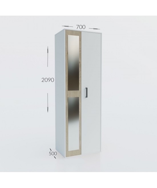 Ντουλάπα Viva Λευκό-Σονόμα 70x50x209cm