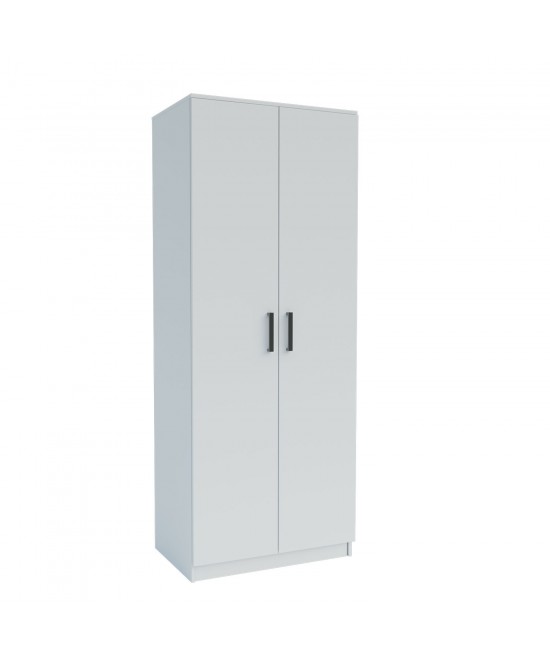 Ντουλάπα Δίφυλλη Simple Λευκή 80x52x205cm