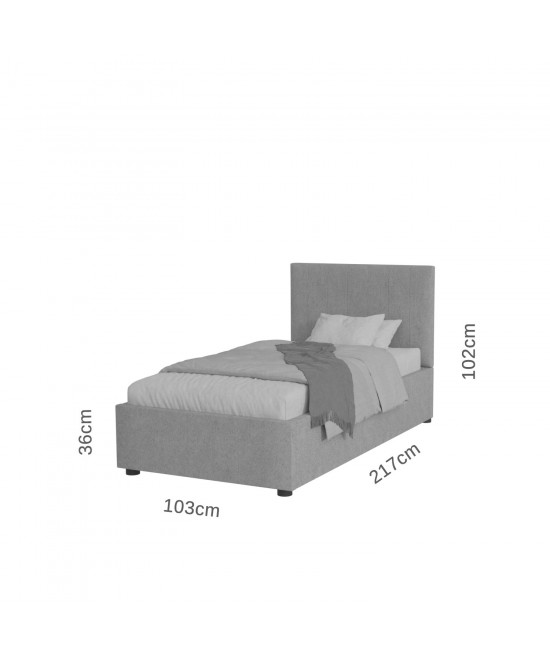 Κρεβάτι Billy Γκρι 90x200cm