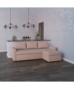 Concept Γωνιακός Καναπές Κρεβάτι με Αναστρέψιμη Γωνία & Αποθηκευτικό Χώρο Σάπιο Μήλο 218x153x80cm